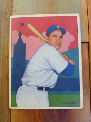 Picture, Helmar Brewing, Helmar This Great Game Card # 34, Yogi BERRA (HOF), At bat, New York Yankees
